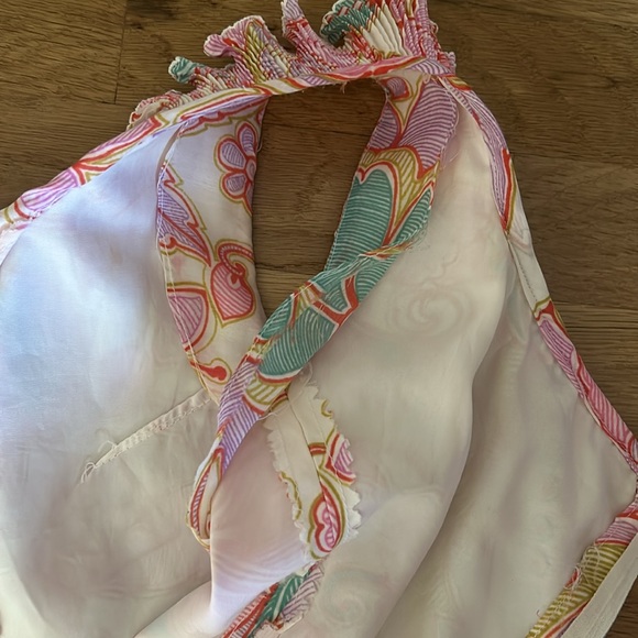 Carnegie of London Vintage Floral Pink Green Yellow Dress Women’s Size 18 - Picture 16 of 16